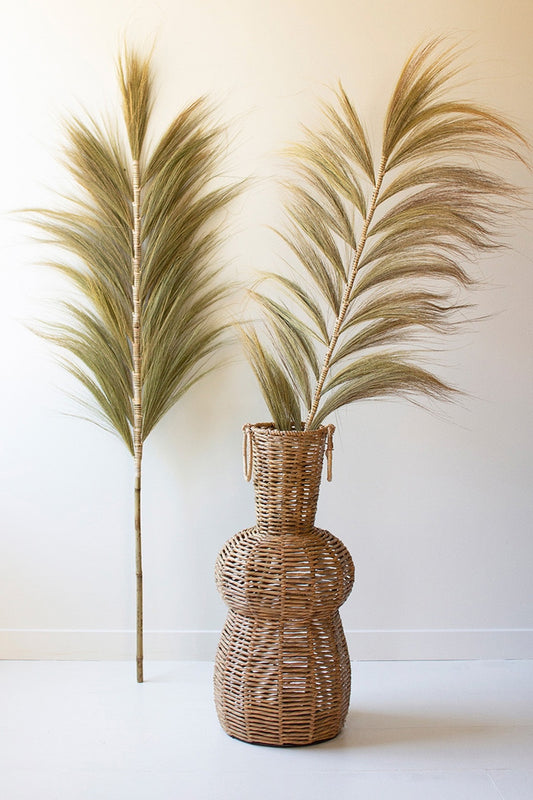 6 Decorative Fan Palms with Bamboo Stems