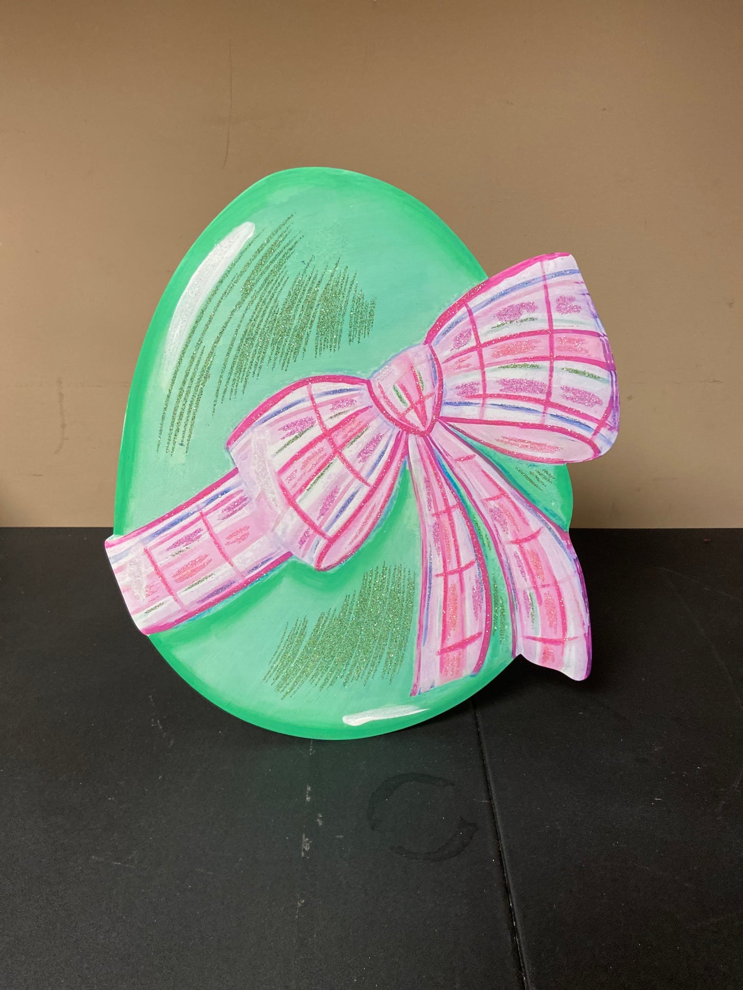 Egg w Plaid Bows