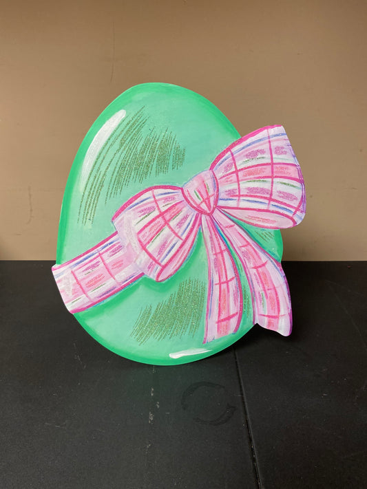 Egg w Plaid Bows