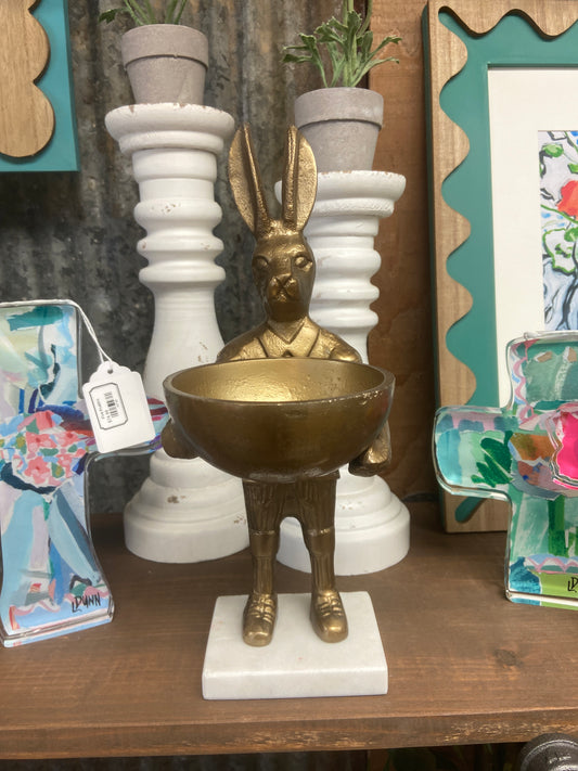 13” Bunny Rabbit on Marble Base