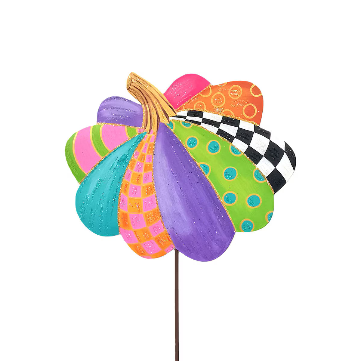 Multi-Color Small Party Pumpkin with Glitter