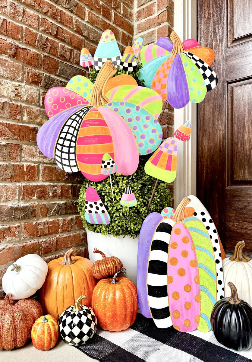 Multi-Color Small Party Pumpkin with Glitter