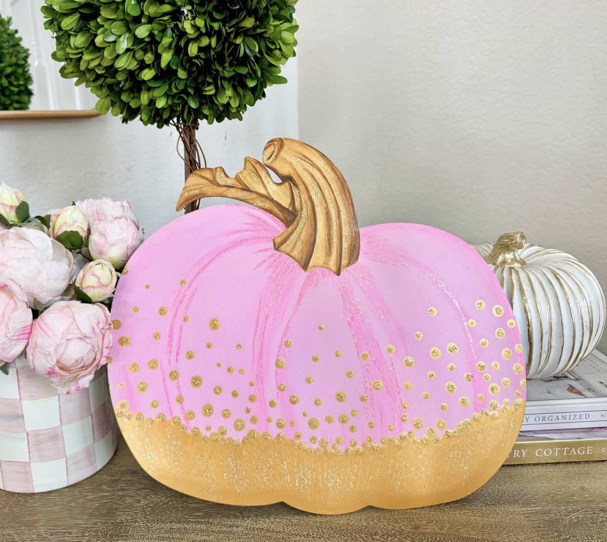 Gold and Pink Pumpkin