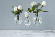6 Clear Wine Glass Vase Small