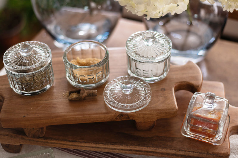 6 Bistro Glass Salt Cellar