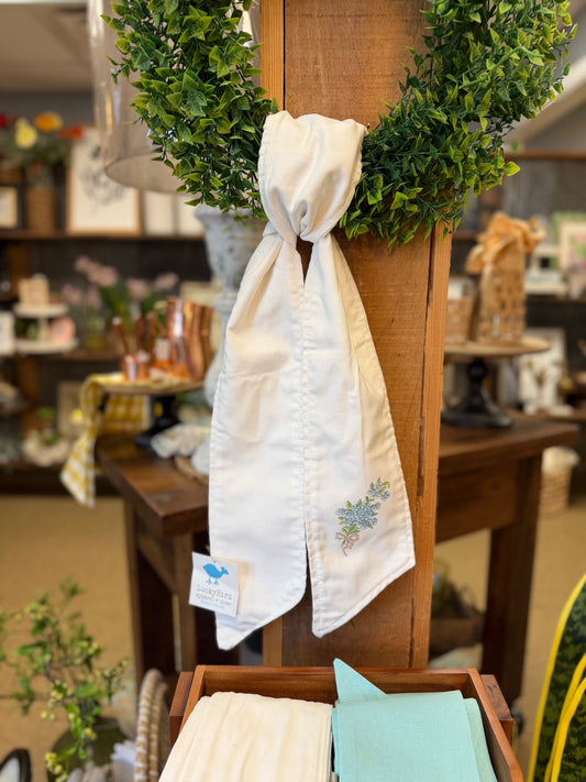 Wreath Sash (Blue Floral)