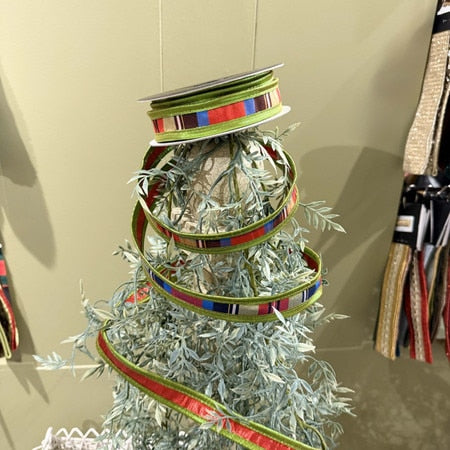 John Mark Ribbon Stripe Metallic Dupion Ribbon