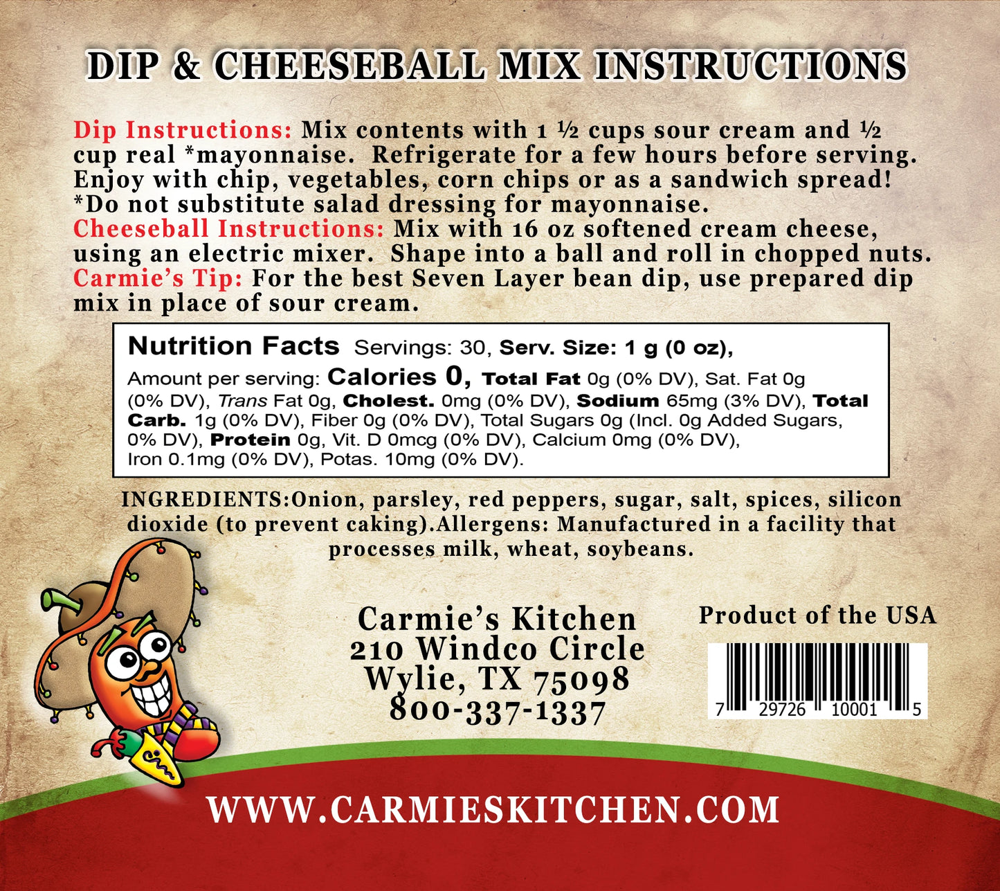 Manana Mexican Dip And Cheese Ball Mix