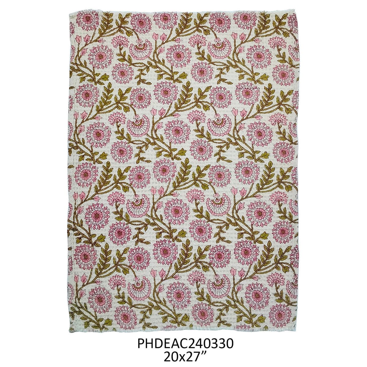 Clematic Botanical Print Cotton Dishtowel                (25)