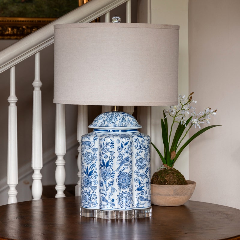 Petal & Plume Porcelain Lamp (Rosemary Graham)