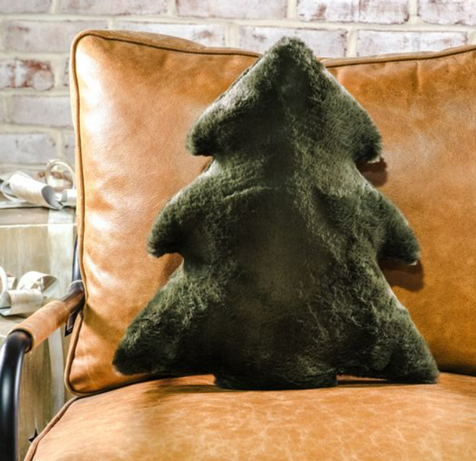 18" Green Tree Pillow