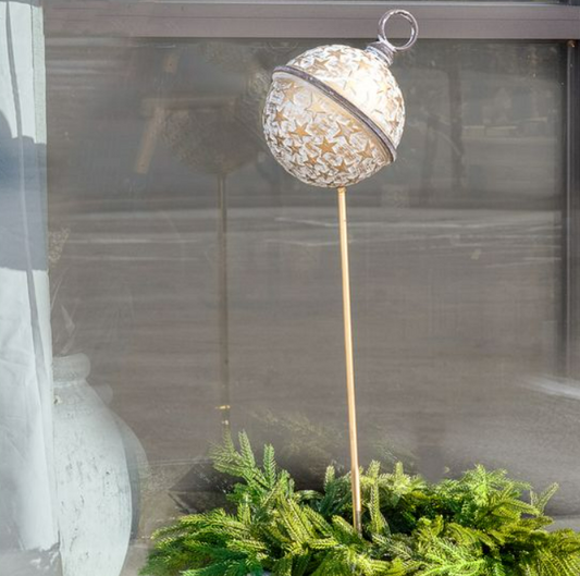9" Gold/White Bell Yard Stake