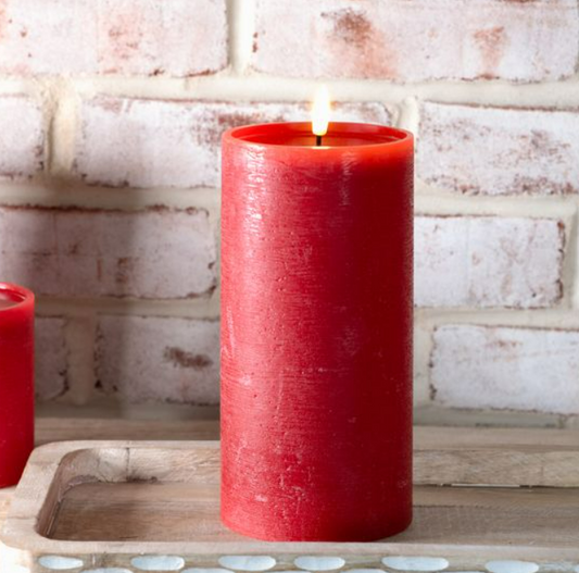 8" Red LED Pillar Candle