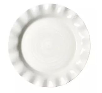 Signature 11 " Ruffle Plate White