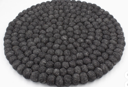 Wool Palm Trivet Charcoal