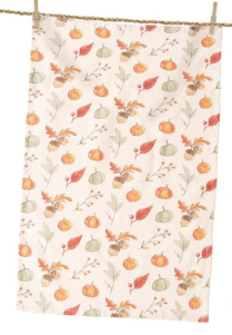 Tea Towel Pumpkins and Acorns