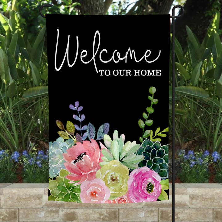 Garden Flag-Welcome to Our Home Succulents