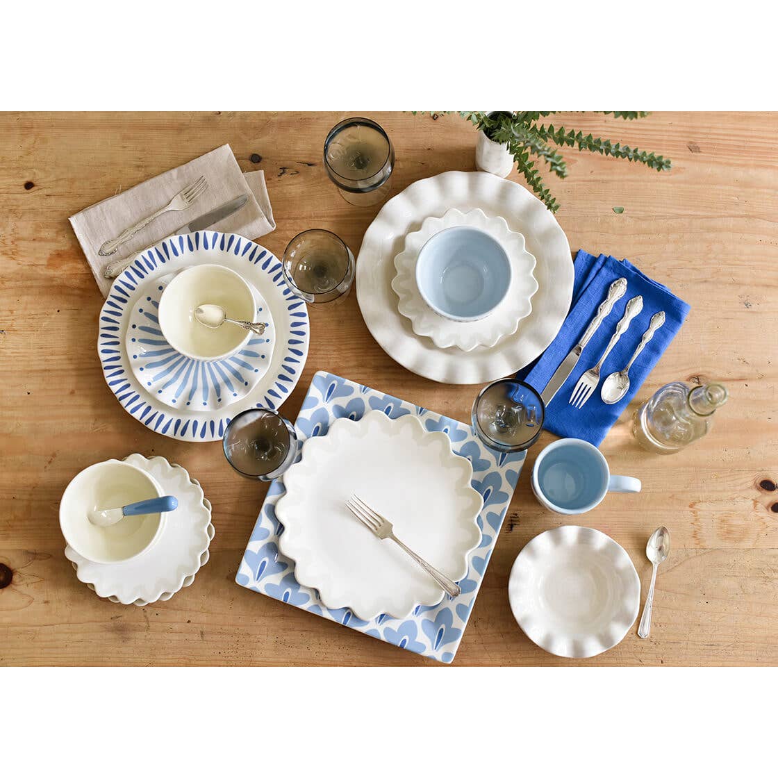 Iris Blue Salad Plate