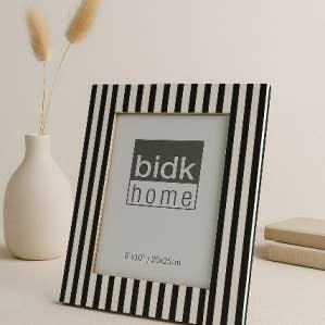 8X10” Resin Frame Black and White Stripes