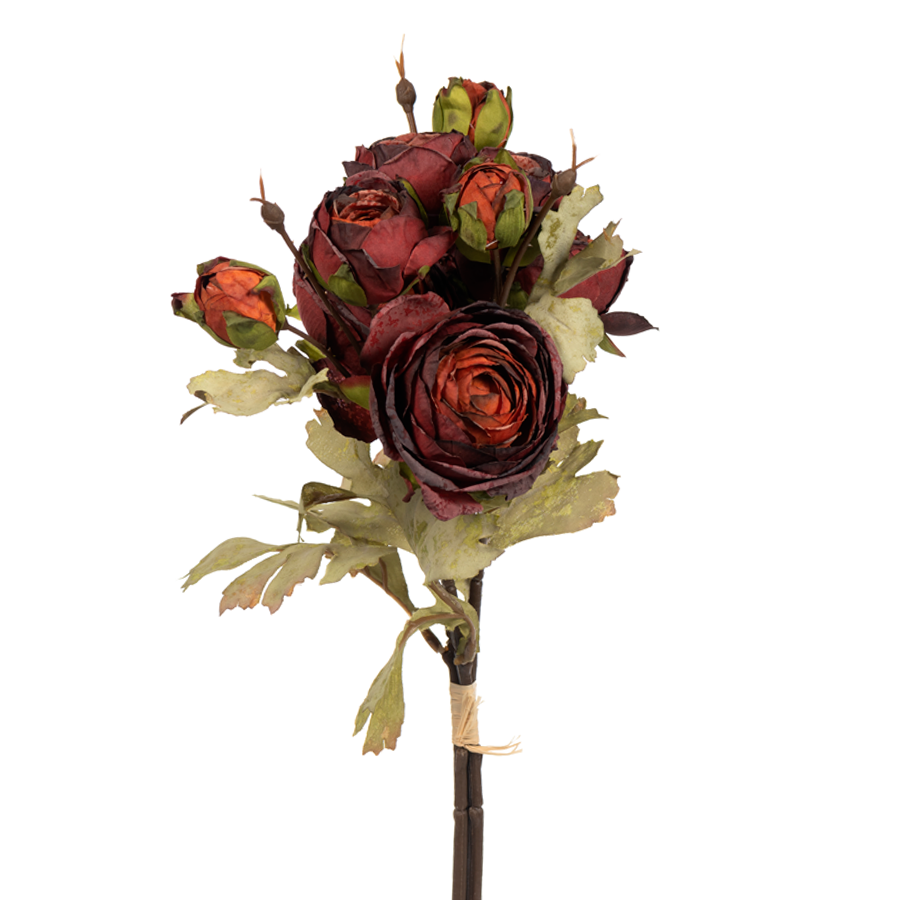 16" Ranunculus Bundle-Burgundy
