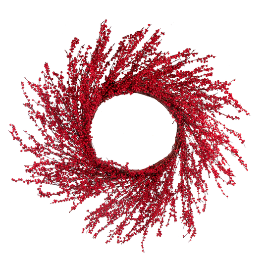 24" Berry Wreath Red