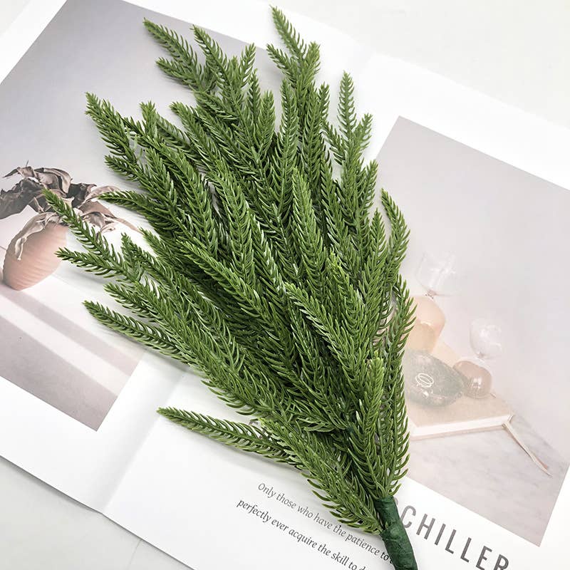 6 17‘’T Soft Touch Artificial Winter Pine Evergreen Branch: Style A