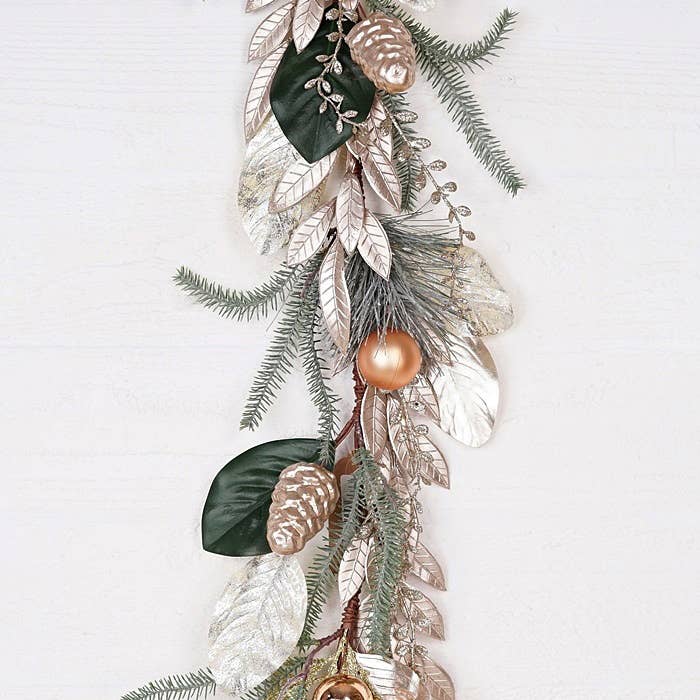 6 30781- 4ft Garland-Fancy Champagin Holiday