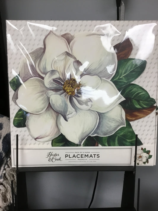 KP1236-HC Die Cut Magnolia Place Mats 12 Count