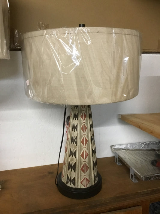 6 Ignacio Southwest Tapering Column USB Table Lamp