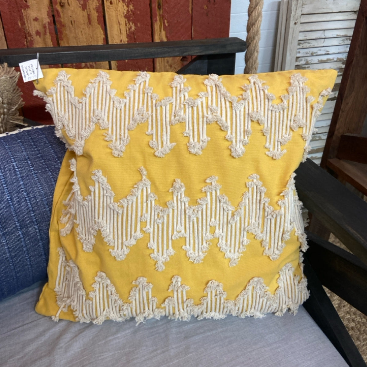 6 t11173 Yellow boho pillow