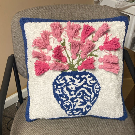 6 Chinoiserie Vase Throw Pillow