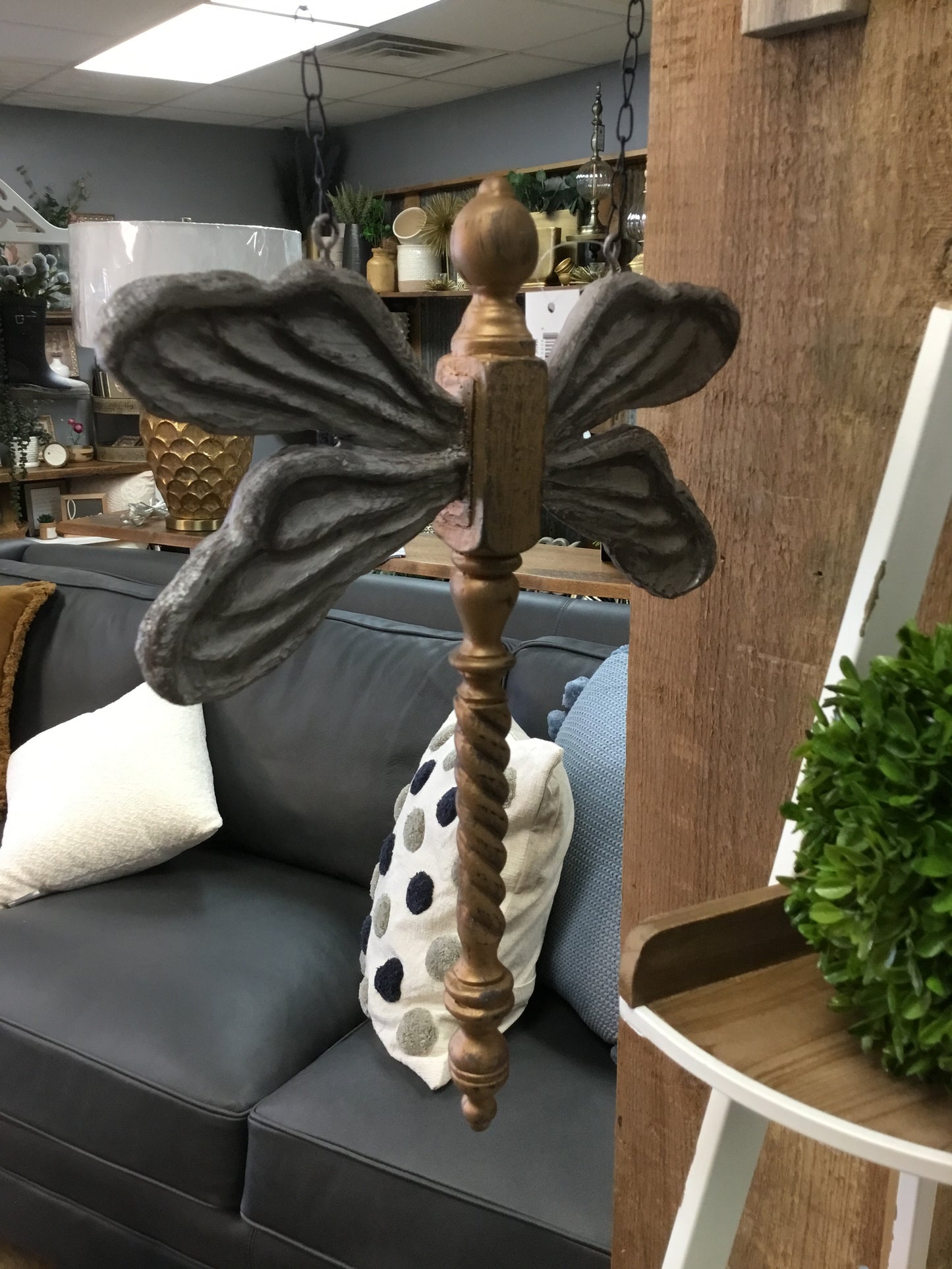 16420A 17" Silver And Gold Resin Dragonfly Arrow Replacement