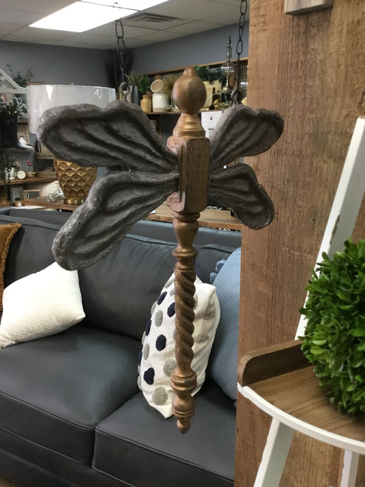 16420A 17" Silver And Gold Resin Dragonfly Arrow Replacement