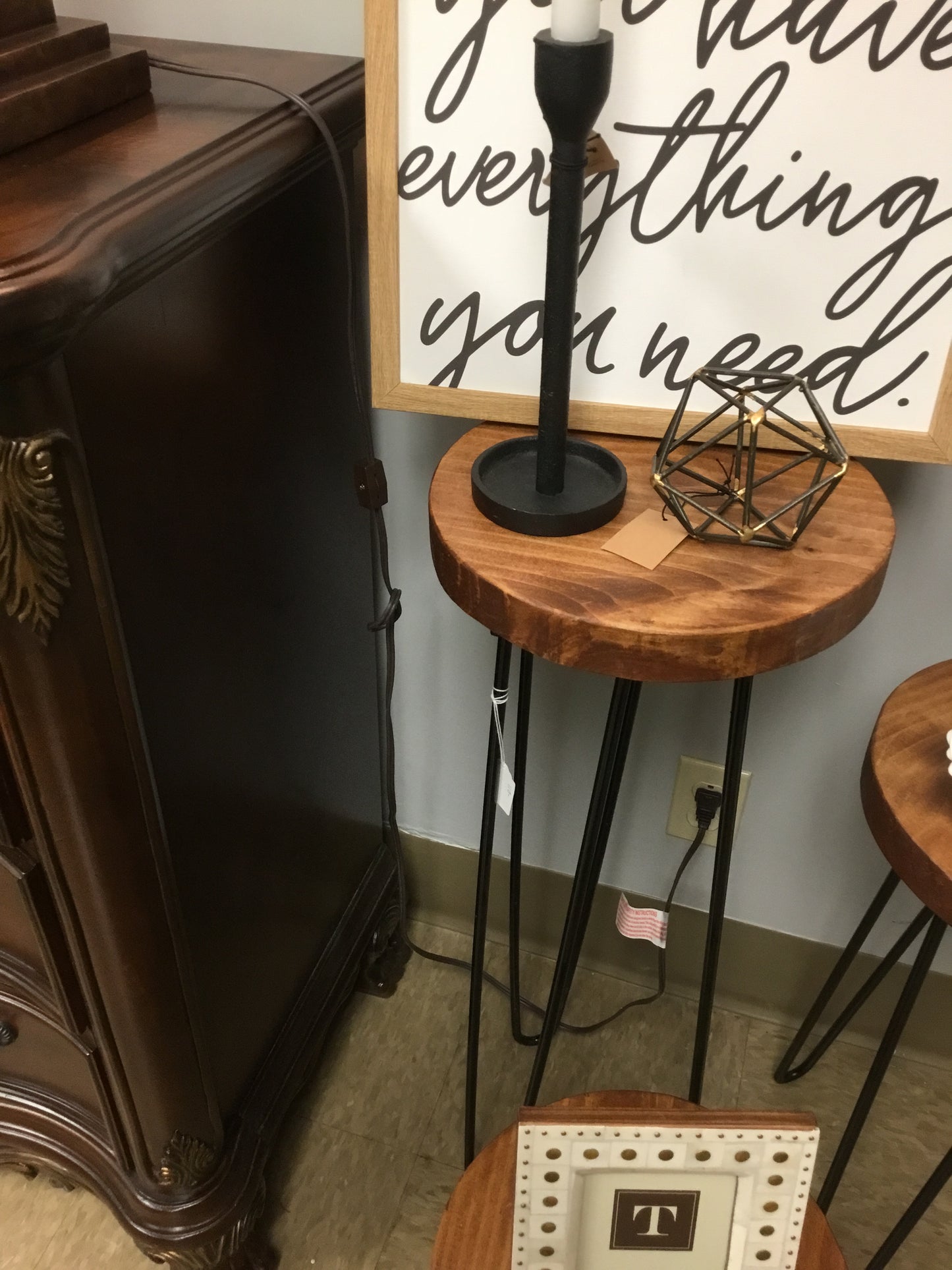 Df4037-Cc Cast Iron Black Candle Stick