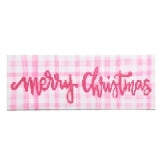 6 RAZ Imports 2024 A Blushing Holiday 21.5 Pink Gingham Merry Christmas Print