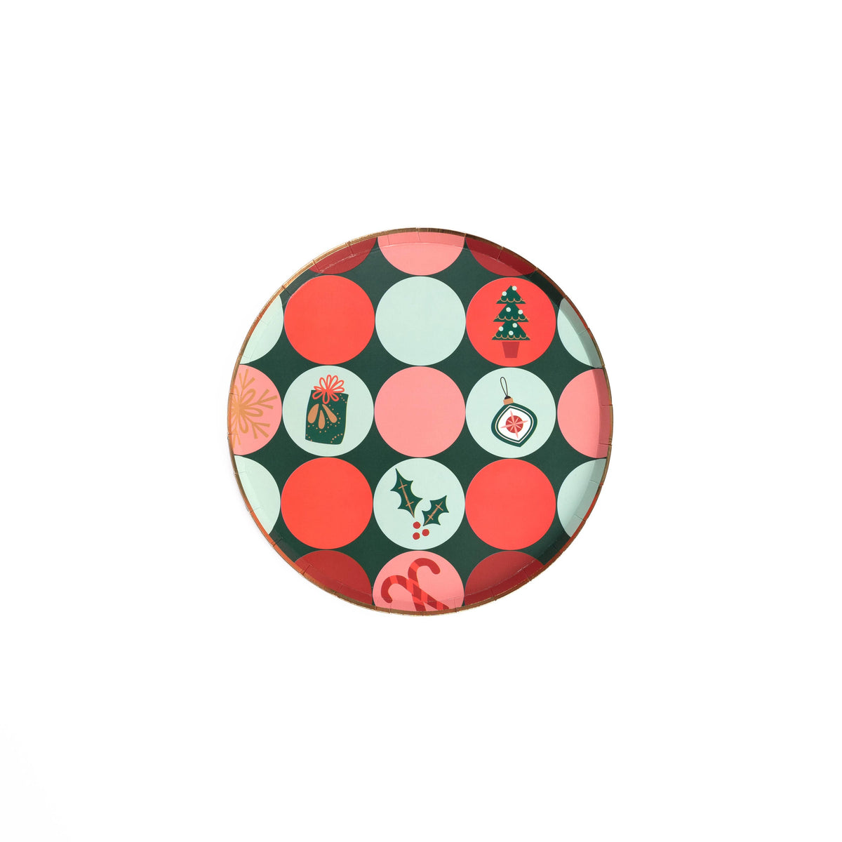 6 Christmas Party Dessert Paper Plates