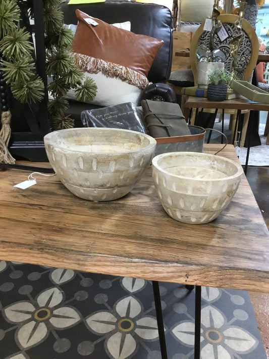 Pdnc-017-Pdh Carved Wood Bowl, 2 Sizes