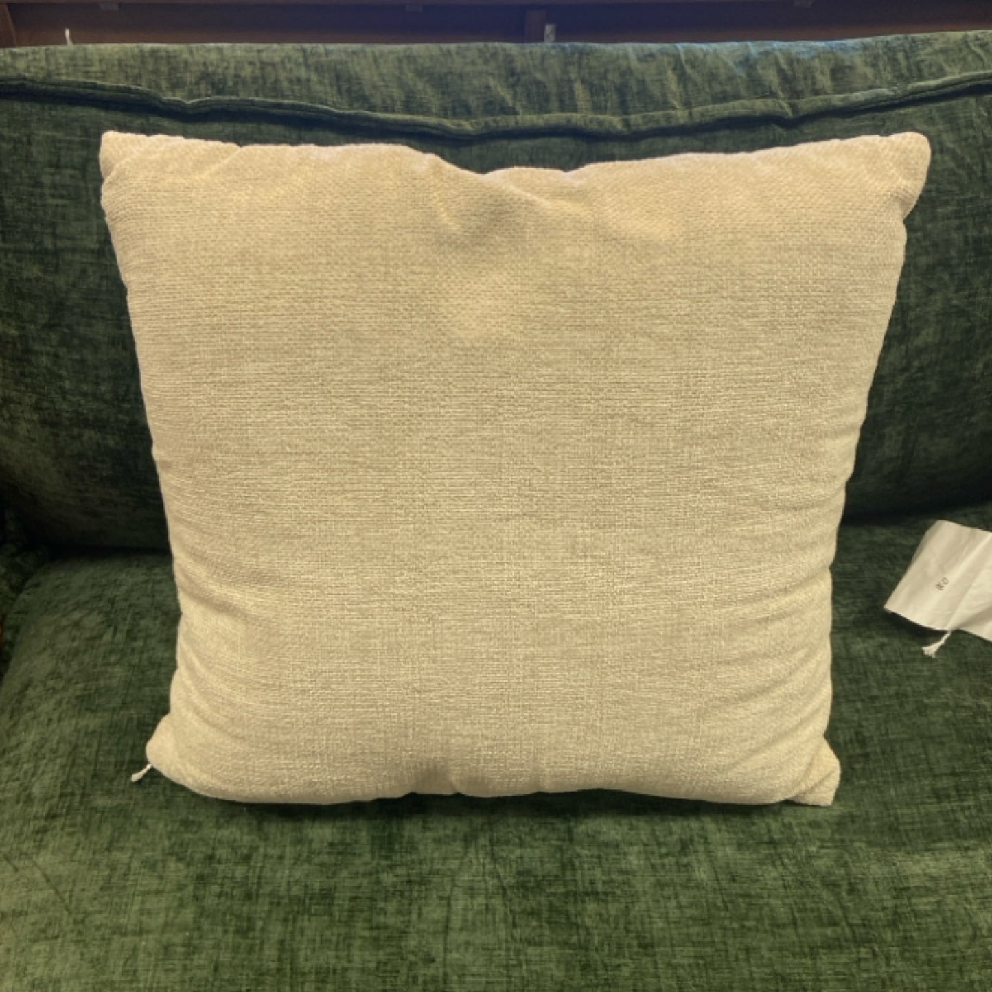 6 chenille pillow 18x18 Cream