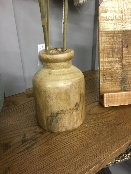 Tall Wood Vase