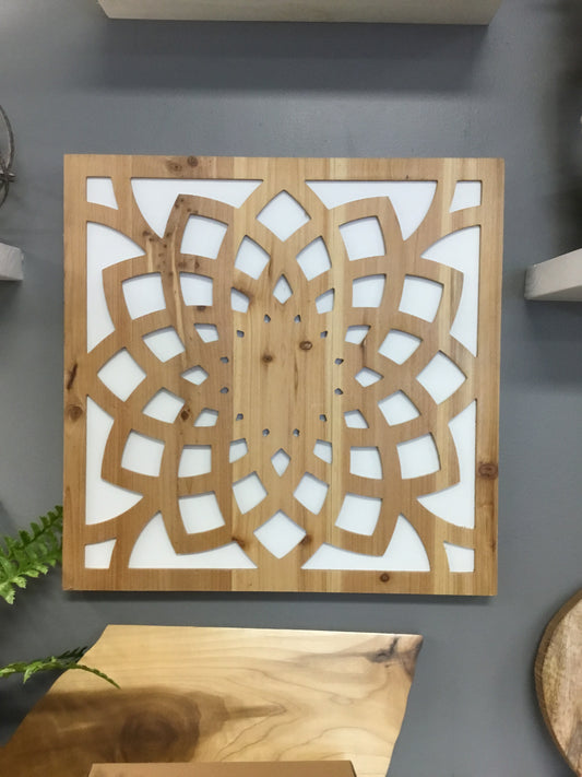 Mp95b-0272 Fa Lotus Medallion Wood Wall Decor