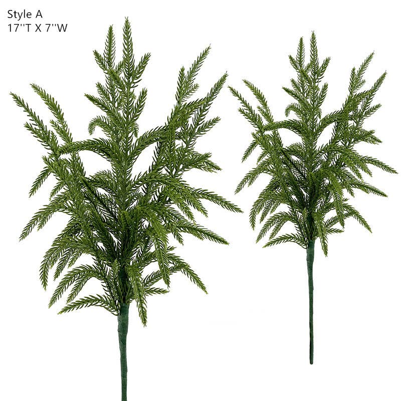 6 17‘’T Soft Touch Artificial Winter Pine Evergreen Branch: Style A