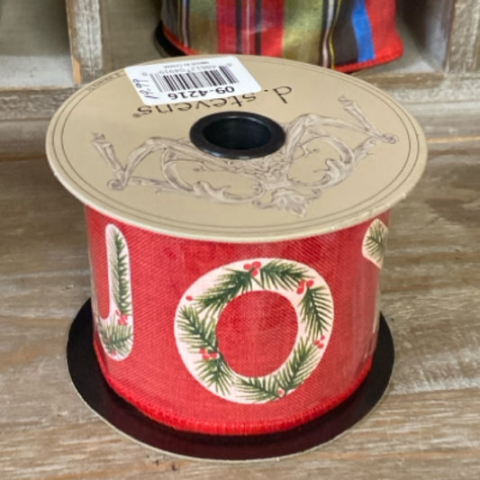 6 09-4216 linen pine berry joy, red ribbon ds