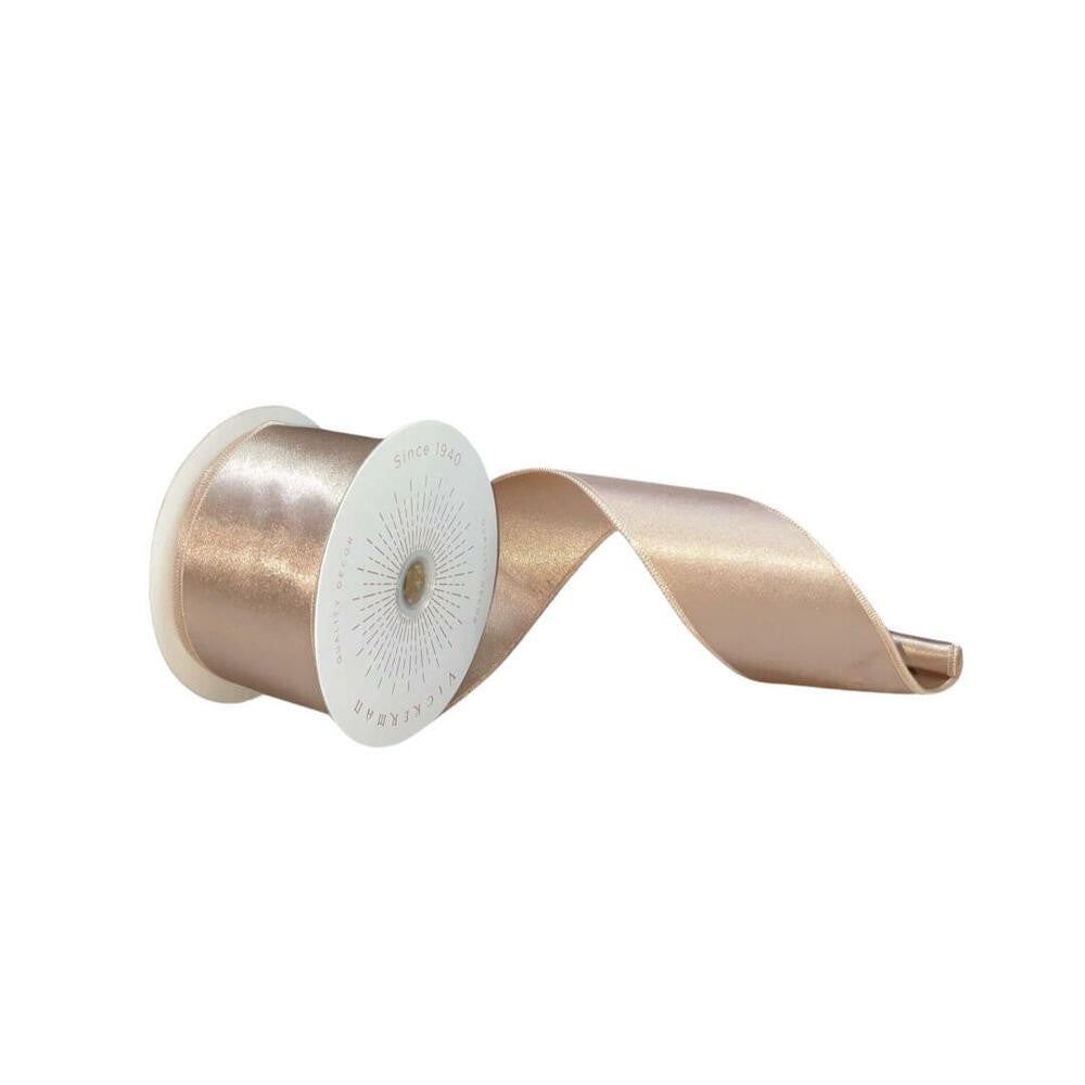 cafe latte satin ribbon v