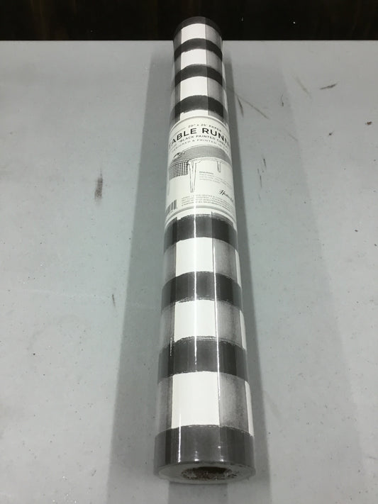 KP464 -HC Black Painted Check Table Runner