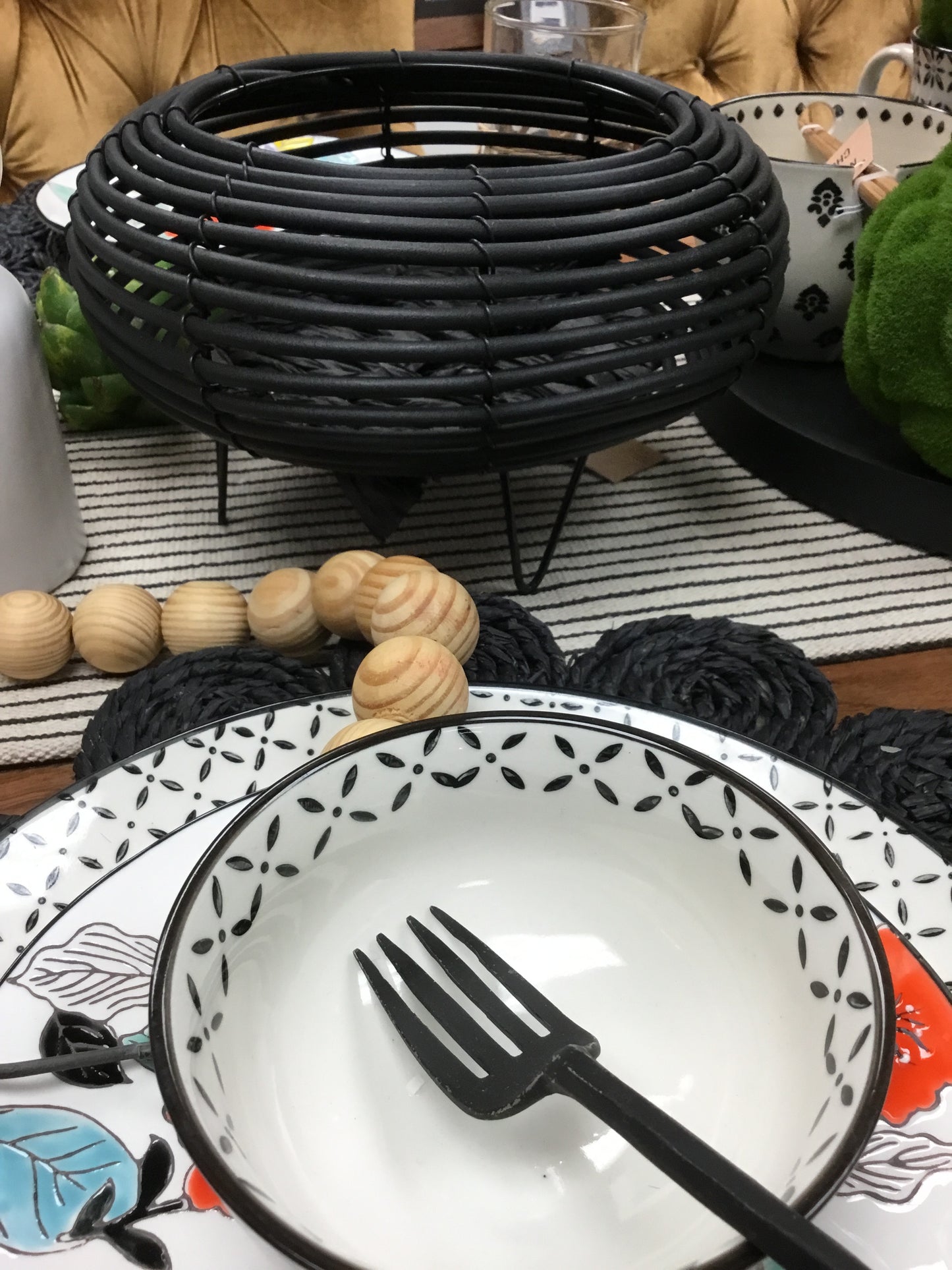 Df6148-Cc Metal Flower Pot Black