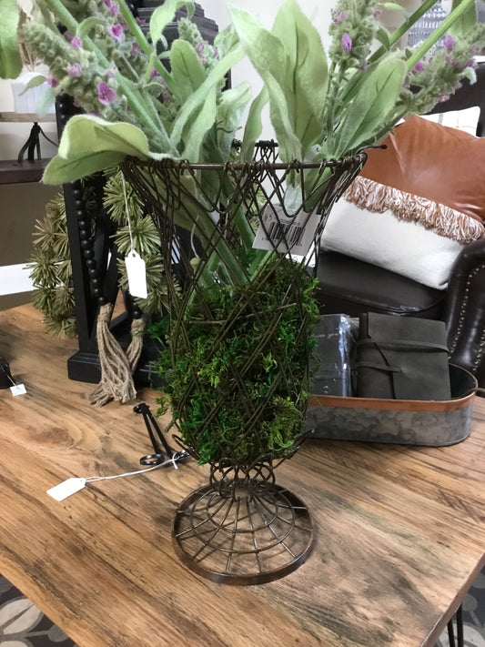 Dch0040-CC CRISS CROSS WIRE METAL PLANTER