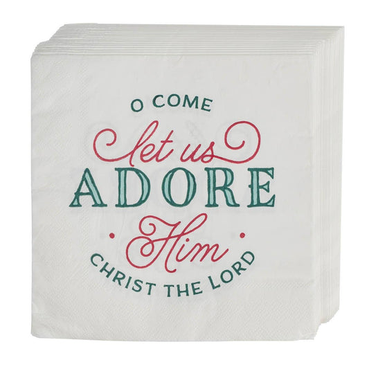 6 Lunch Napkins Paper 12pc Adore Him