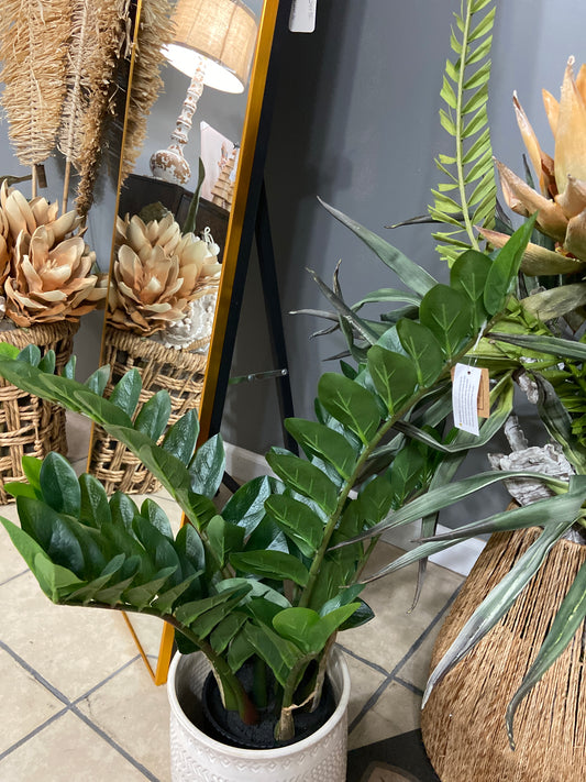 28" Potted Green Zamifolia Artificial Bush