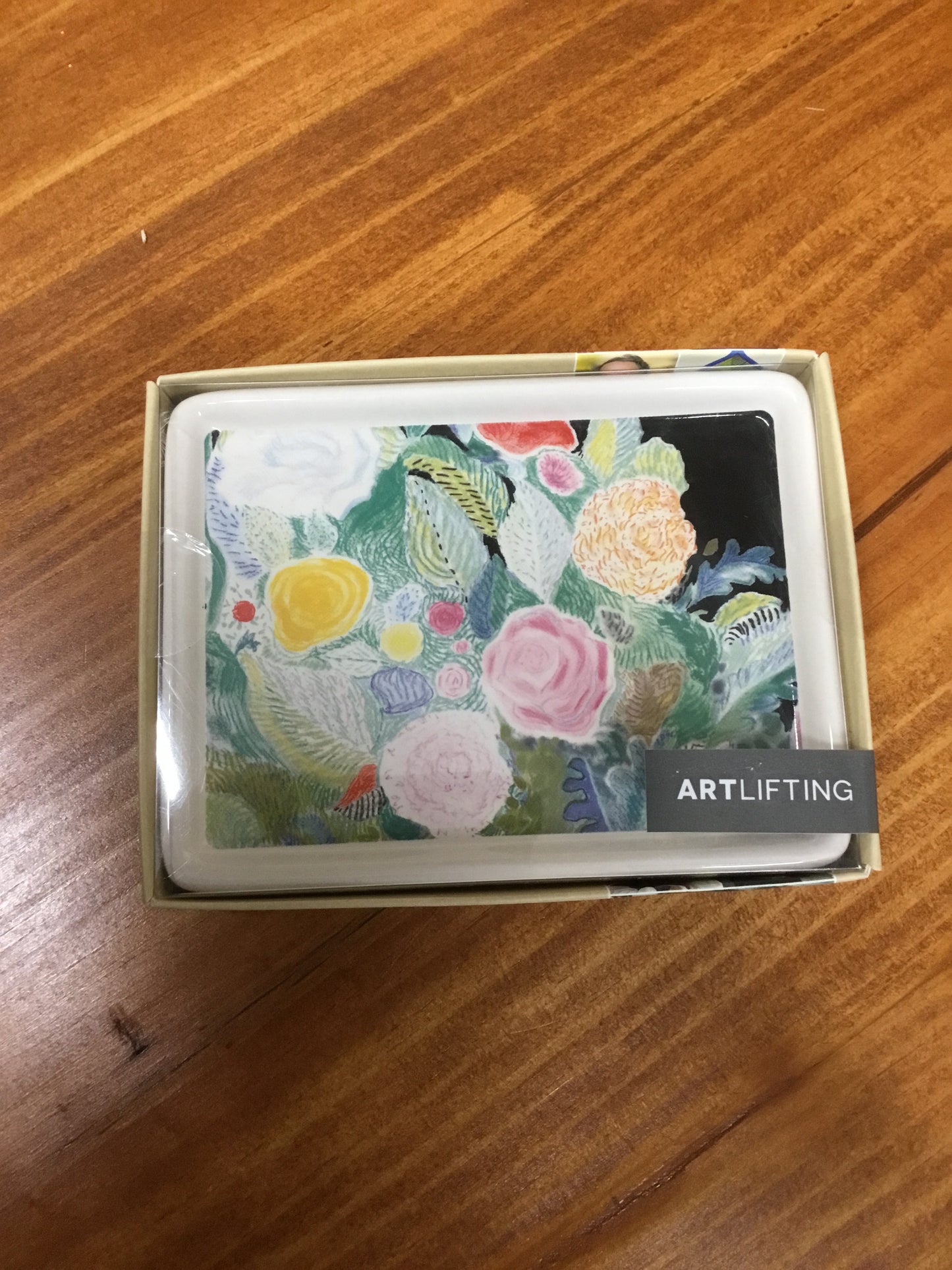 1008110047-DEM Artlifting Mini Tray Floral Black