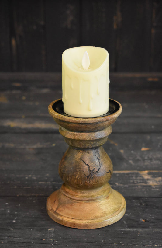 TF106 Crackle Candle Holder 4.5x6in